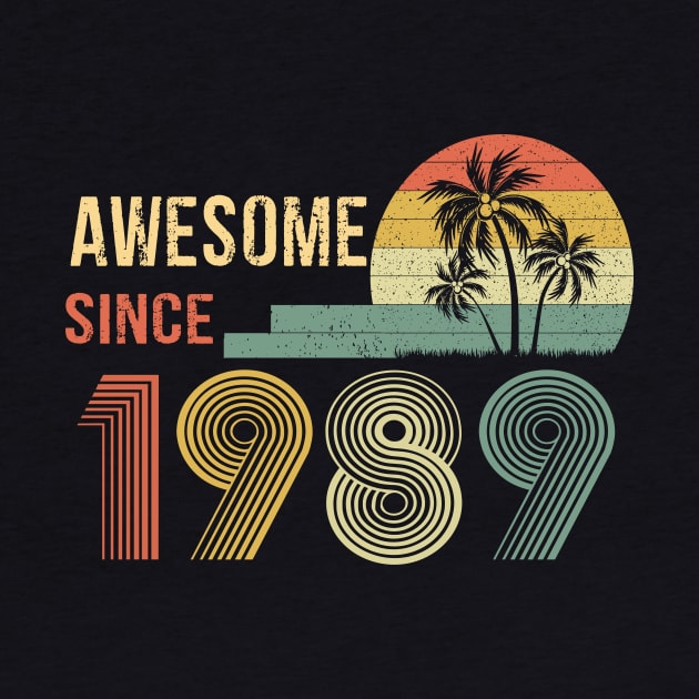 33 Years Old Awesome Since 1989 Gifts 33th Birthday Gift by peskybeater